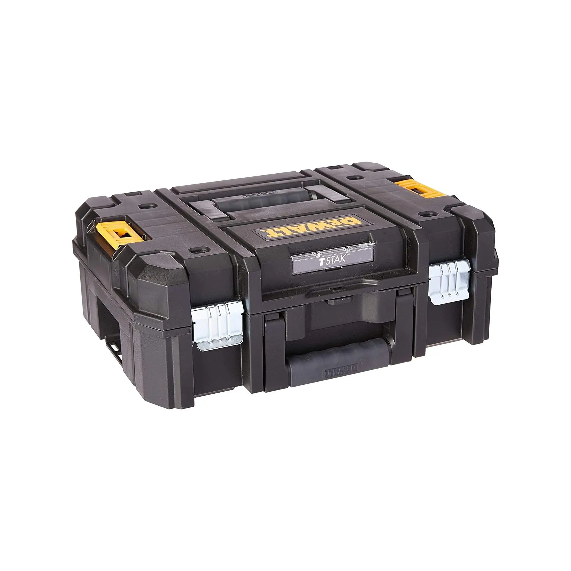 DEWALT TSTAK II Tool Box, 13 Inch, Flat Top, Holds Up To 66 lbs, Flexible Platforms for Stacking (DWST17807) DEWALT