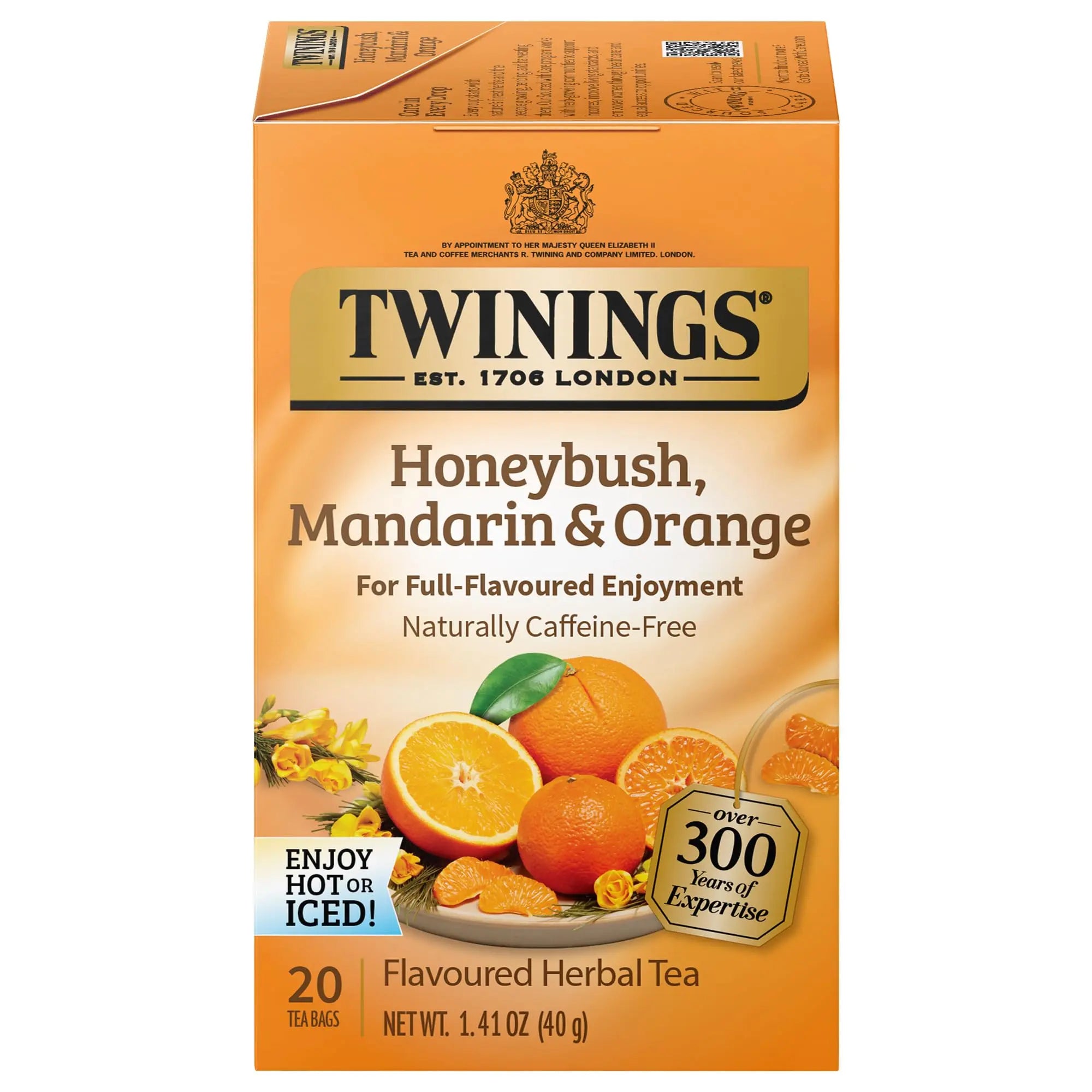 Twinings Honeybush & Mandarin Herbal Tea - 20 Count (Pack of 6) Twinings