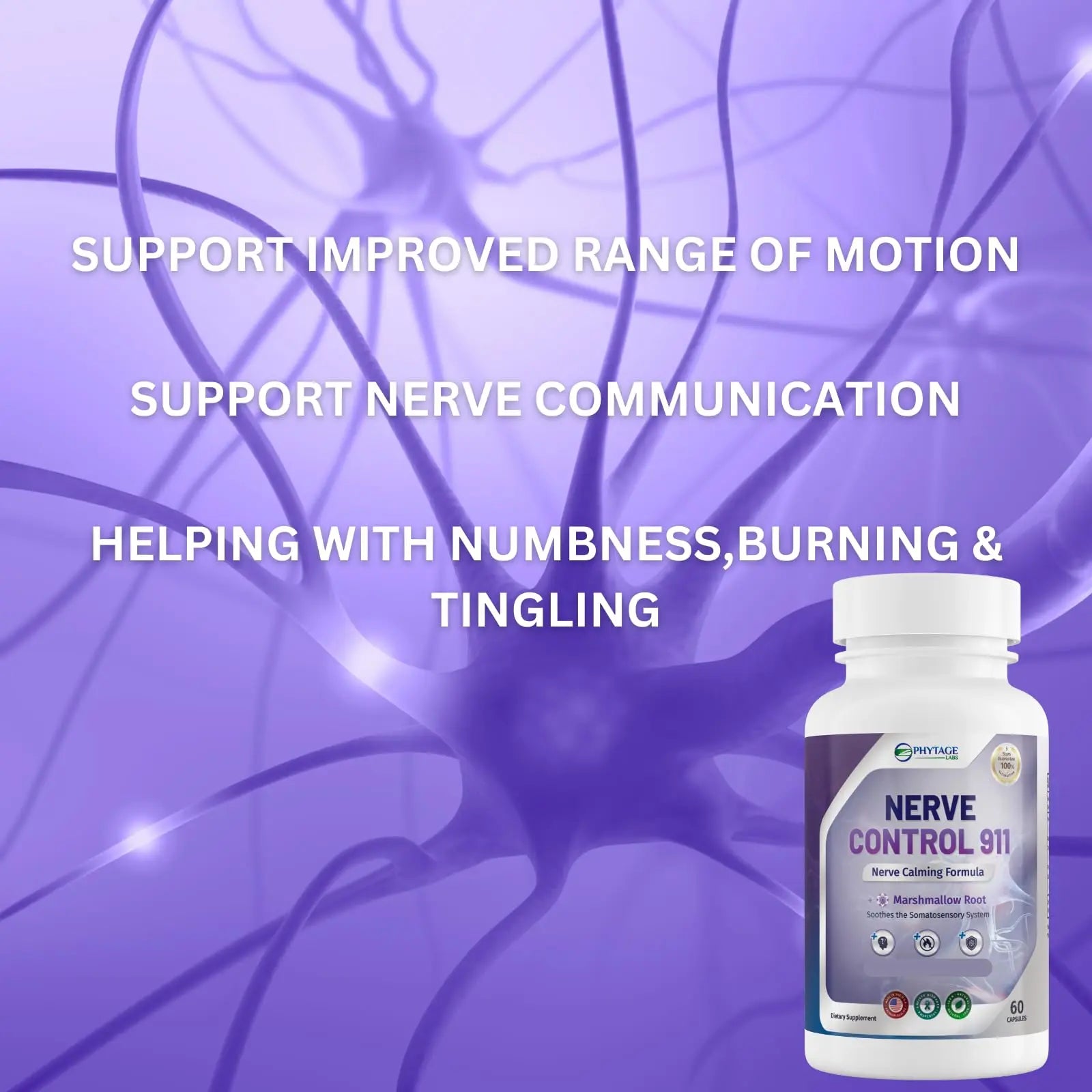 Phytage Labs Nerve Control 911 - Natural Plant-Based Nerve Health&nbsp; Phytage Labs