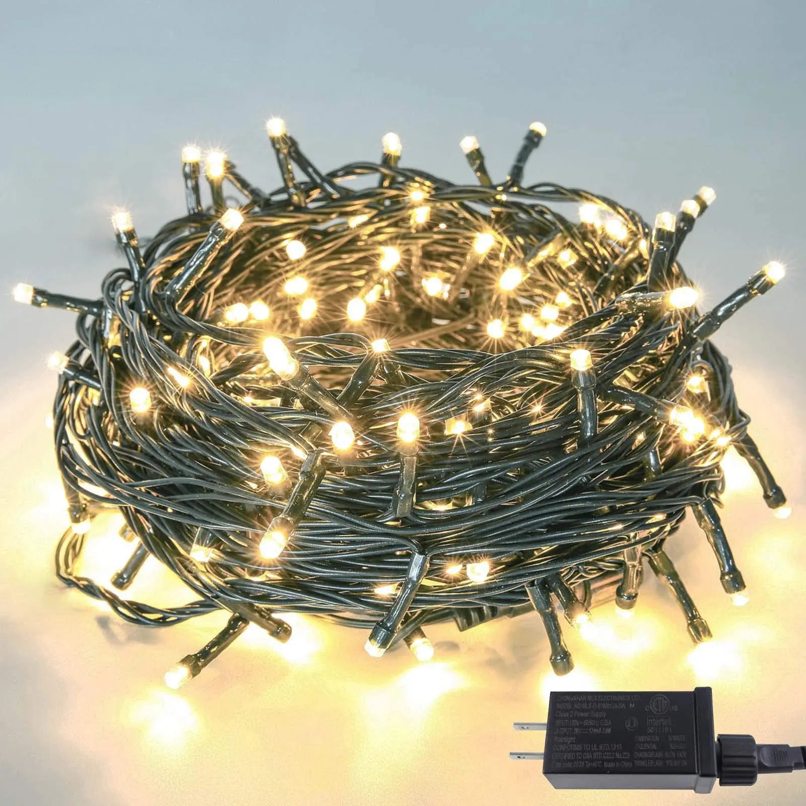 Upgraded 82FT 200 LED Warm White Christmas String Lights YIQU