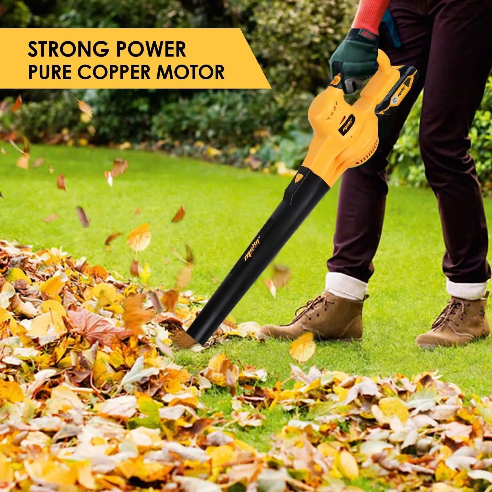 Cordless Leaf Blower for DeWALT 20V Battery, 100CFM 110MPH Power MORCLIN