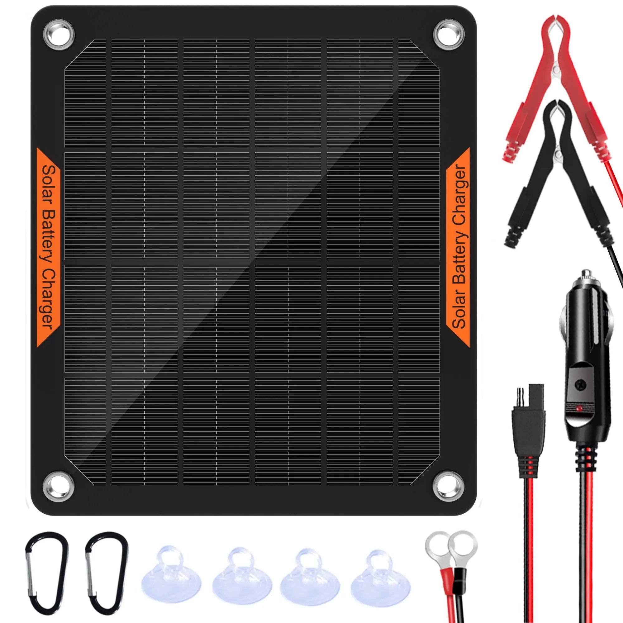 OYMSAE 5W 12V Solar Car Battery Charger - Portable & Waterproof with Trickle Charge OYMSAE