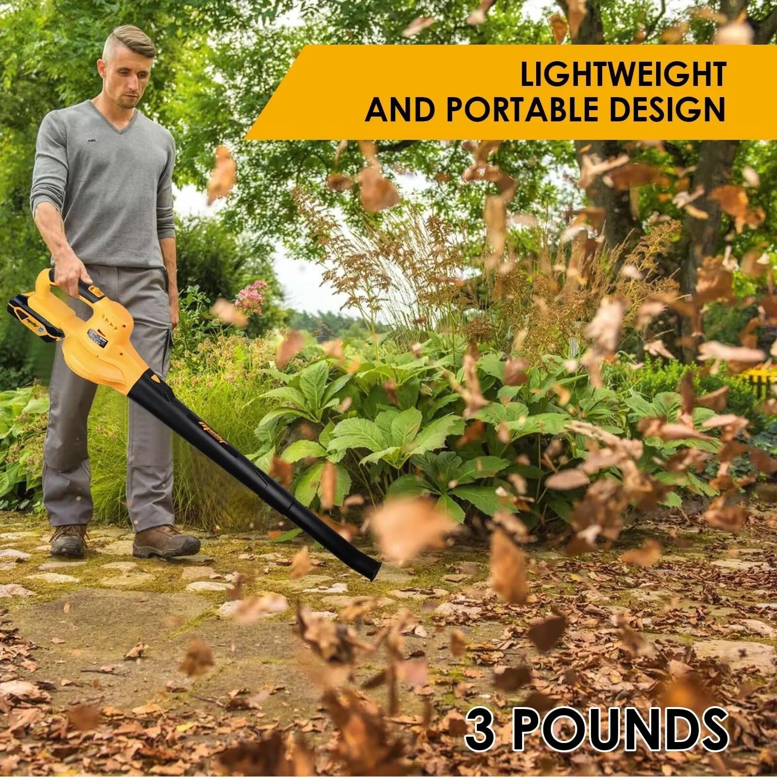 Cordless Leaf Blower for DeWALT 20V Battery, 100CFM 110MPH Power MORCLIN