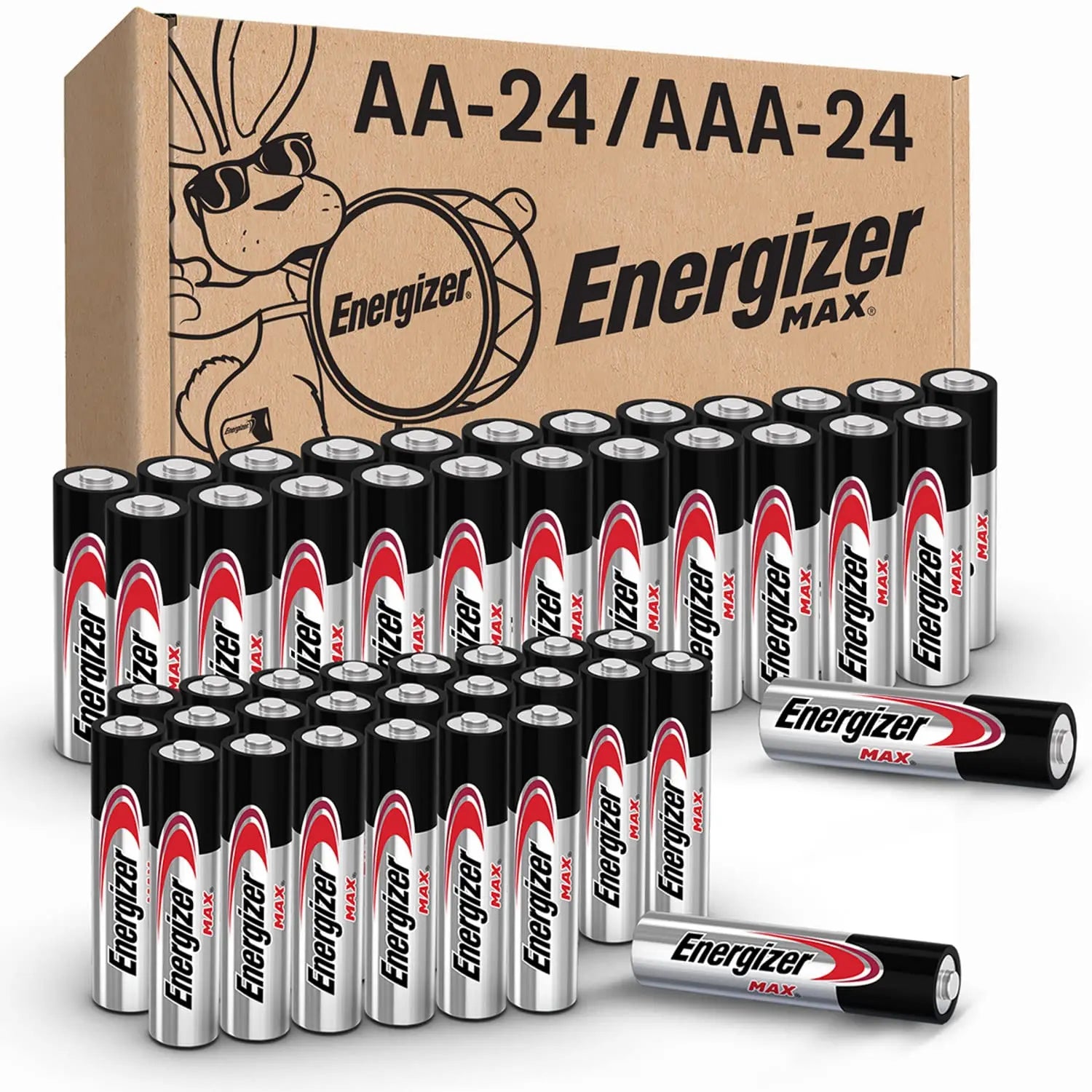 Energizer AA Batteries and AAA Batteries, 24 Max Double A Batteries and 24 Max Triple A Batteries Combo Pack, 48 Count Energizer