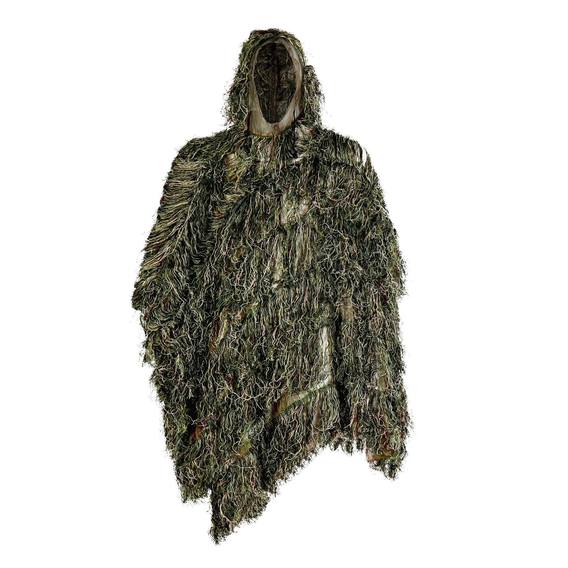 AUSCAMOTEK Green Ghillie Poncho for Hunting & Outdoor Activities AUSCAMOTEK