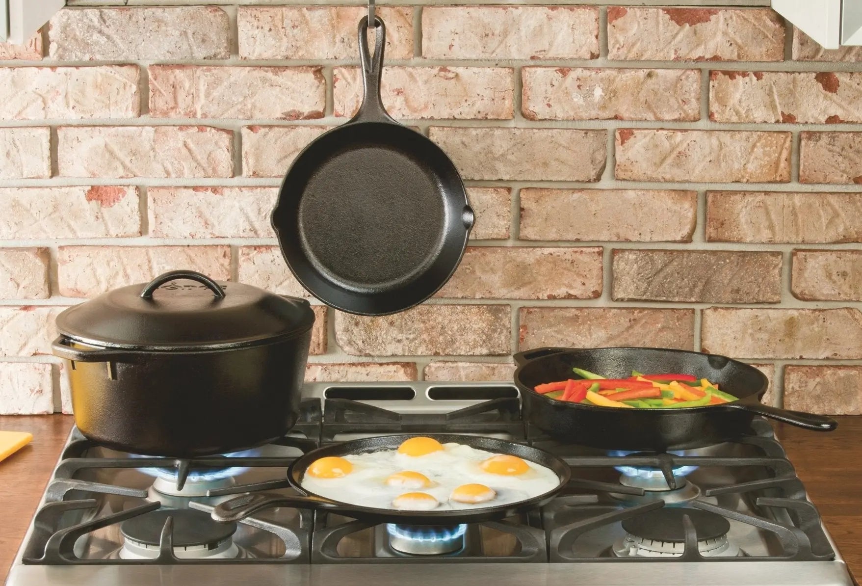 Lodge L8DSK3PLT Cast Iron Deep Skillet, 3 Quart, Black Lodge