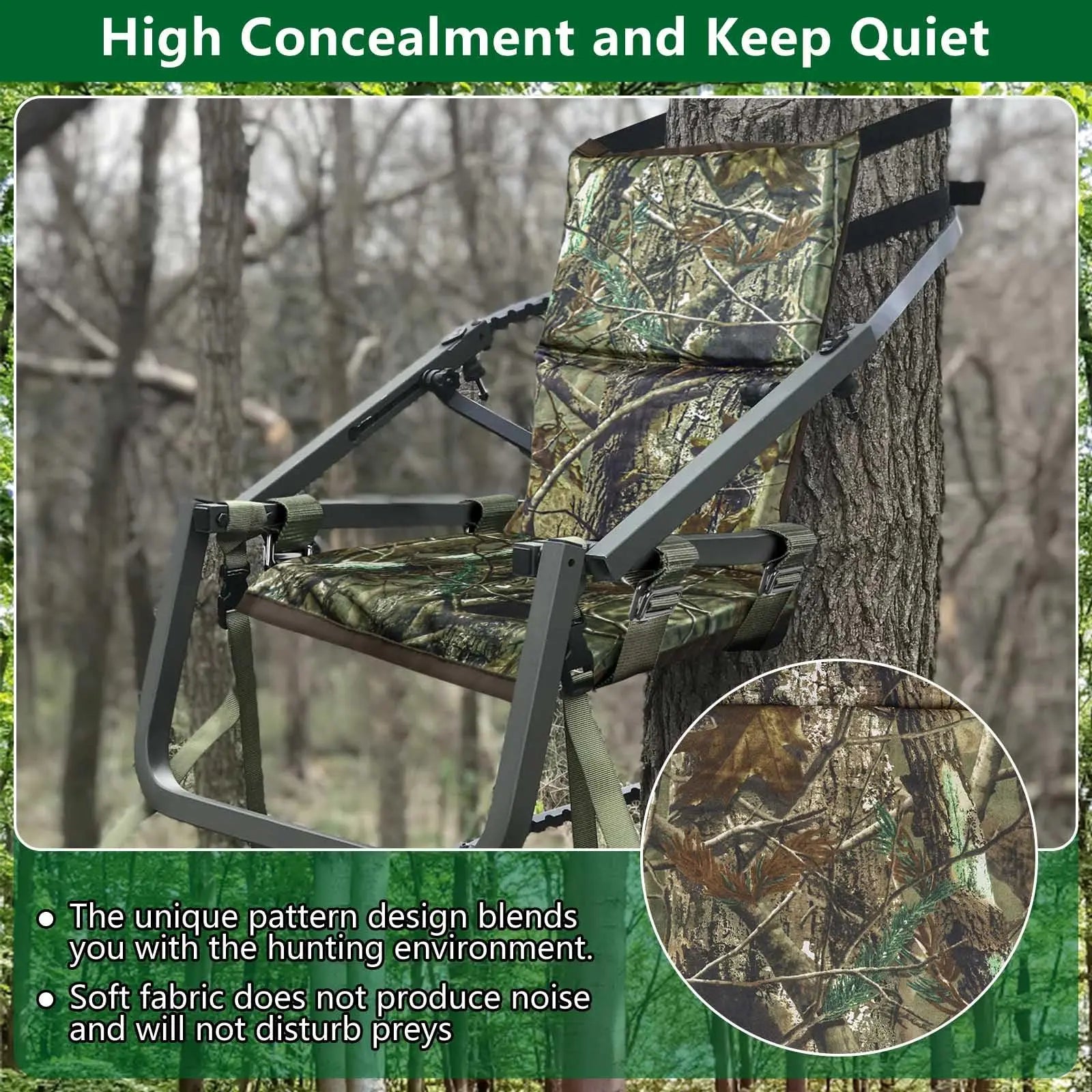 UQM Adjustable Tree Stand Seat Replacement – Comfortable & Lightweight UQM