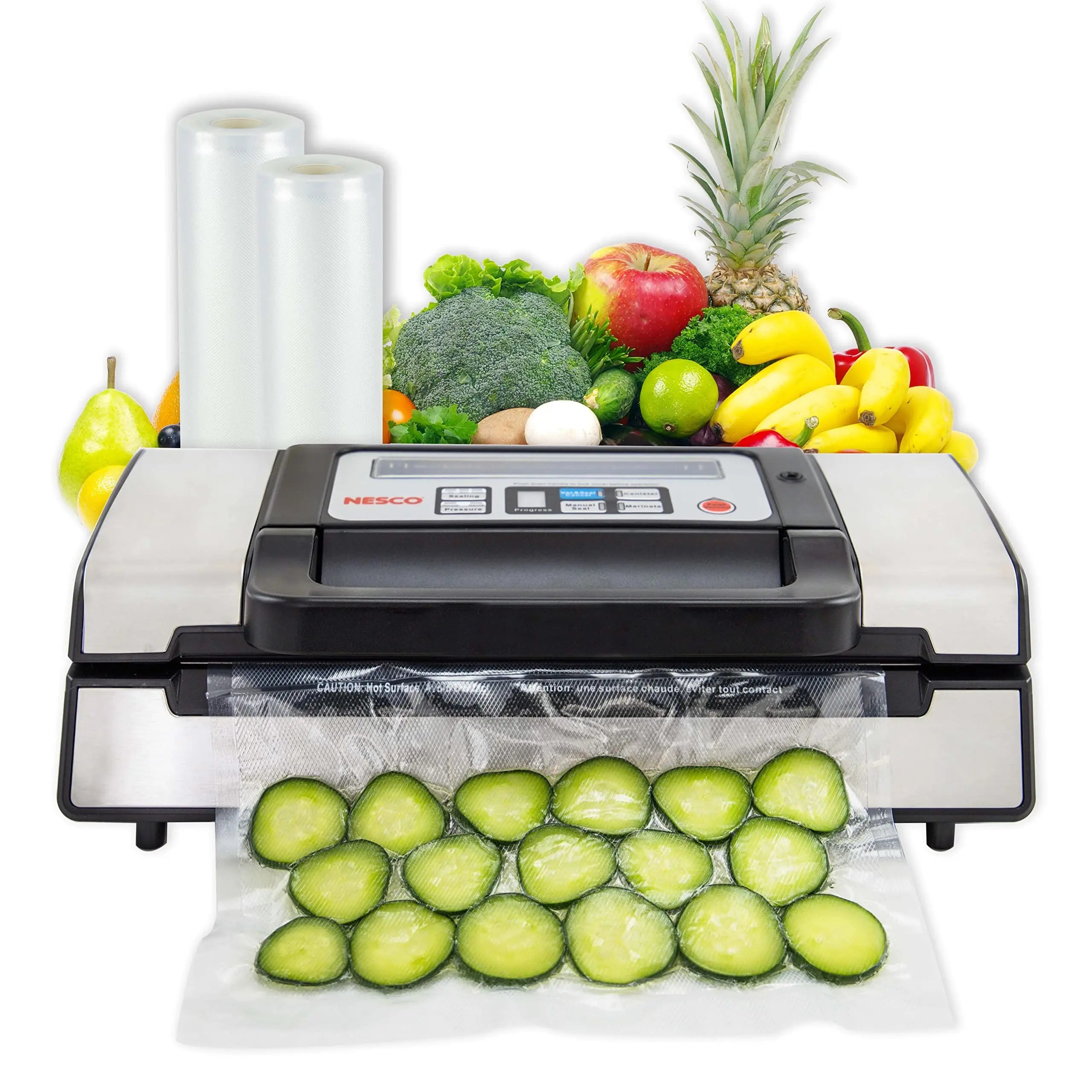 Nesco Deluxe Vacuum Sealer VS-12 - 130 Watts, Compact & Versatile Nesco