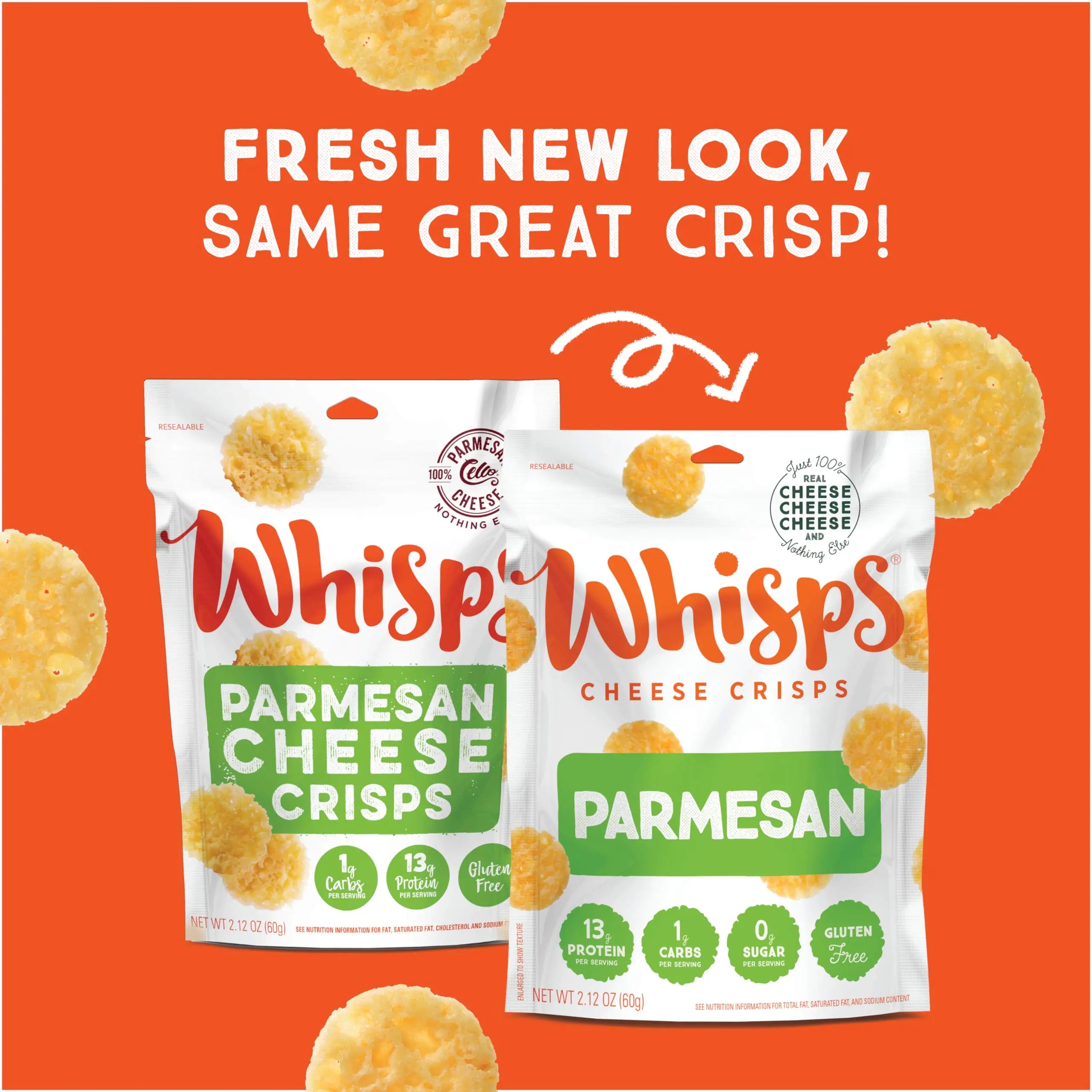 Whisps Cheese Crisps Variety Pack | Protein Chips | Healthy Snacks | Protein Snacks, Gluten Free, High Protein, Low Carb Keto Food | Parmesan, Cheddar Cheese, Asiago, Pepper Jack (2.12 Oz, 6 Pack) Whisps