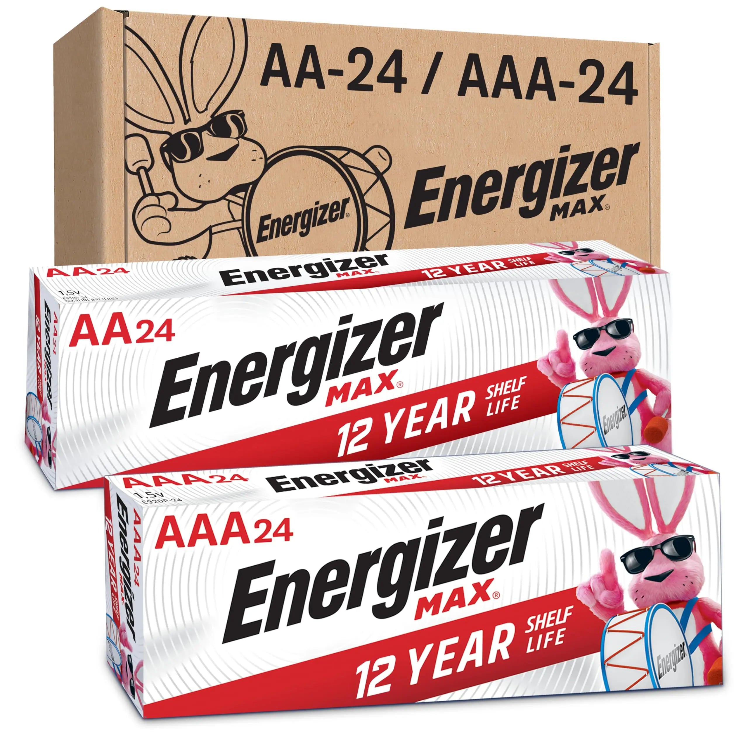 Energizer AA Batteries and AAA Batteries, 24 Max Double A Batteries and 24 Max Triple A Batteries Combo Pack, 48 Count Energizer