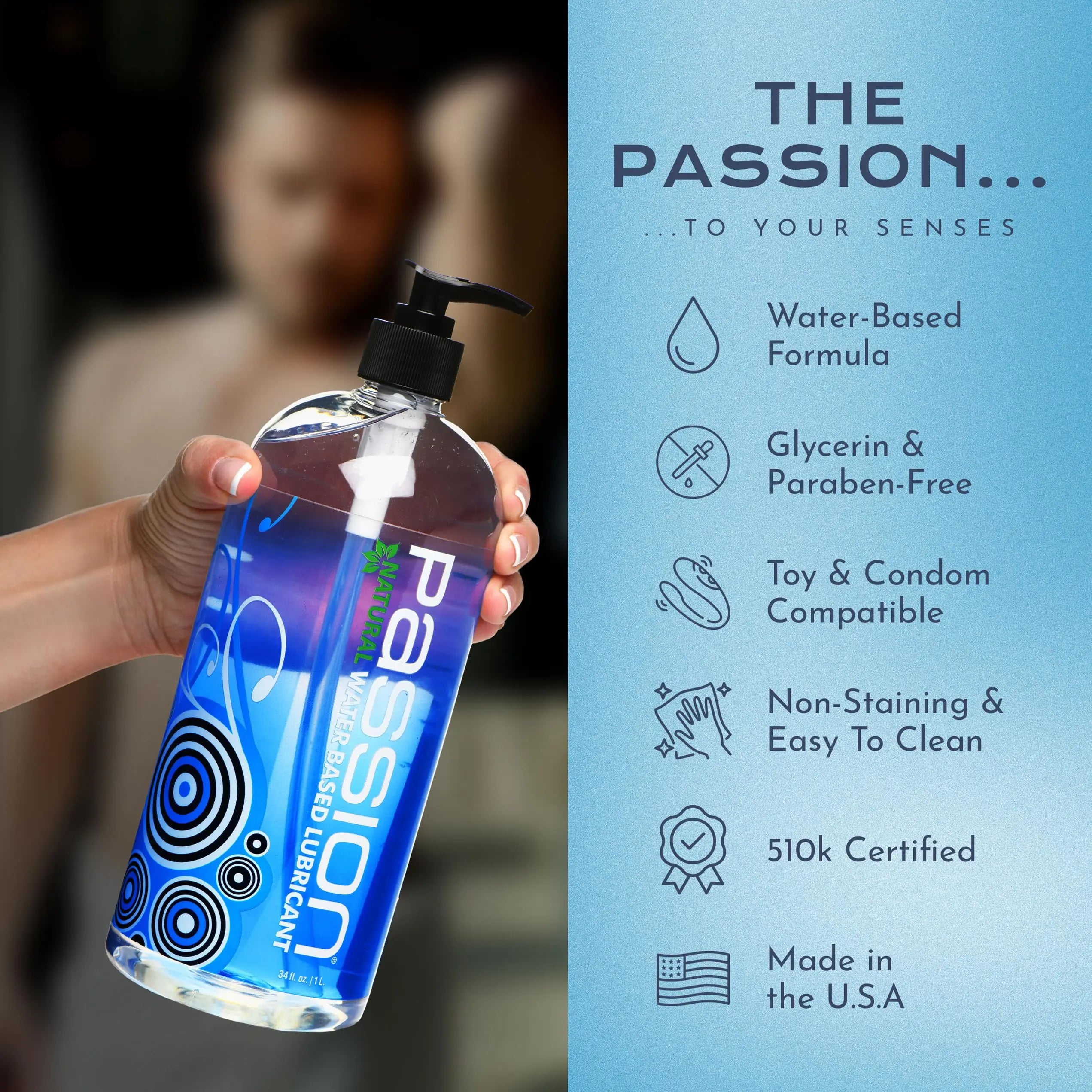 Passion Natural Water-Based Lubricant - 34 oz Yodymarket